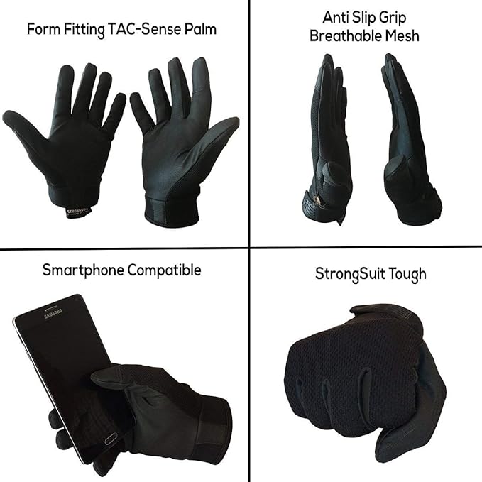 Tactical Gloves Second Skin Black Tactical Gloves - Lightweight All-Purpose Utility