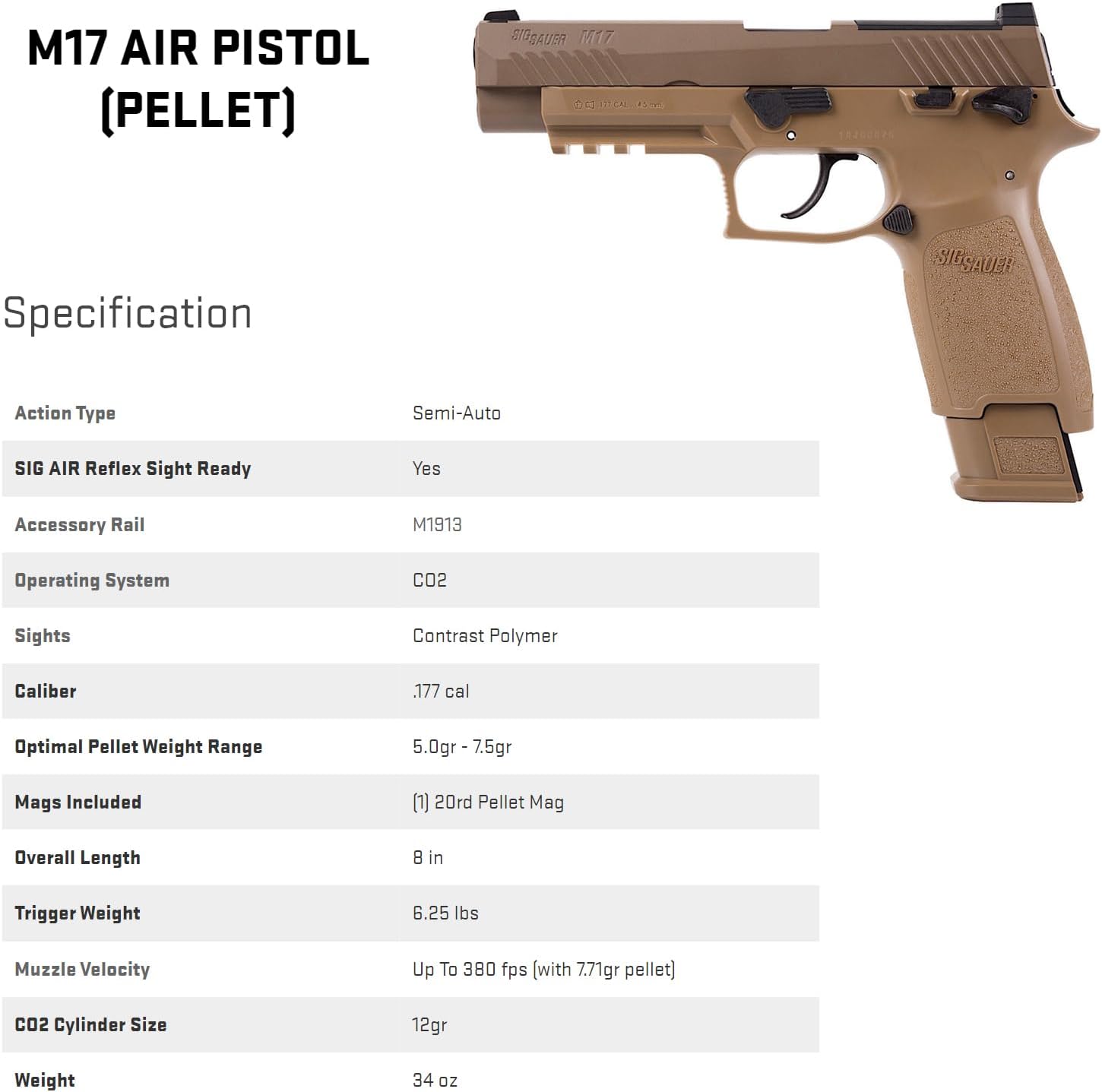 Sig Sauer Sig Sauer P320 M17 CO2 Air Gun