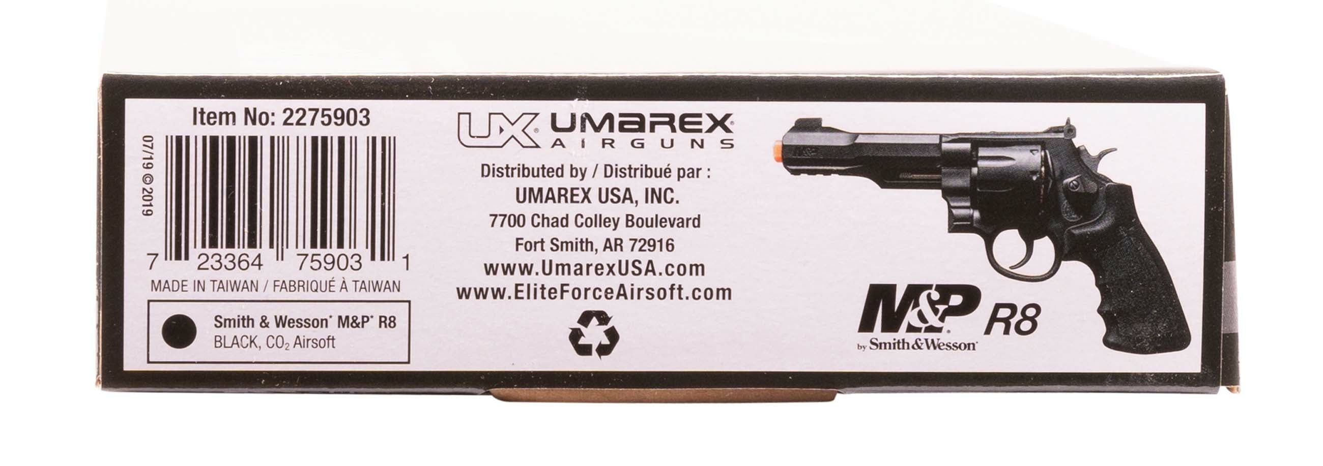Smith & Wesson M&P R8 6mm Airsoft Revolver - CO2, 8 Rounds