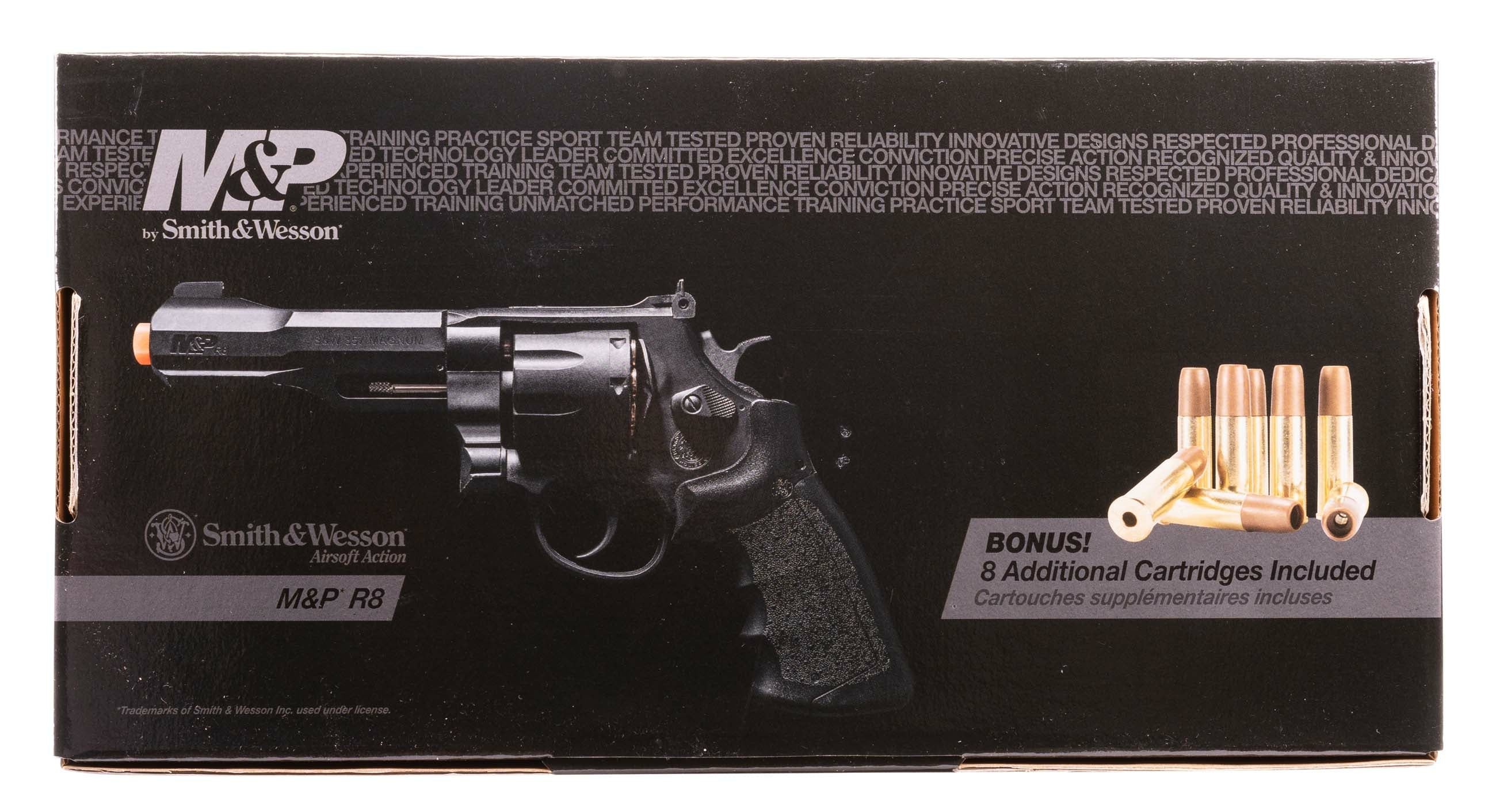 Smith & Wesson M&P R8 6mm Airsoft Revolver - CO2, 8 Rounds