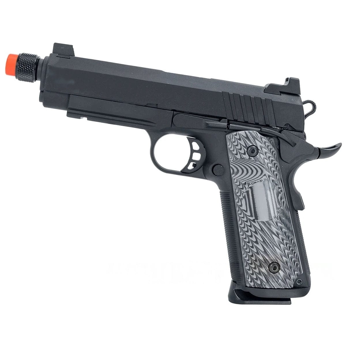 Airsportinggoods SRC SR1911 SILENT HAWK CO2 BLOWBACK AIRSOFT PISTOL WITH CASE
