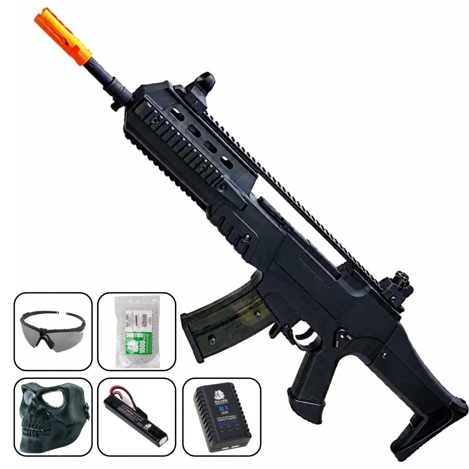 Airsoft AEG Rifle SR8-R Gen3 Airsoft AEG Rifle Bundle w/ Battery, Charger, Mask & BBs