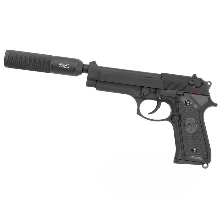 SRC SR92 A1 Airsoft Pistol CO2 Blowback Full Metal With Suppressor