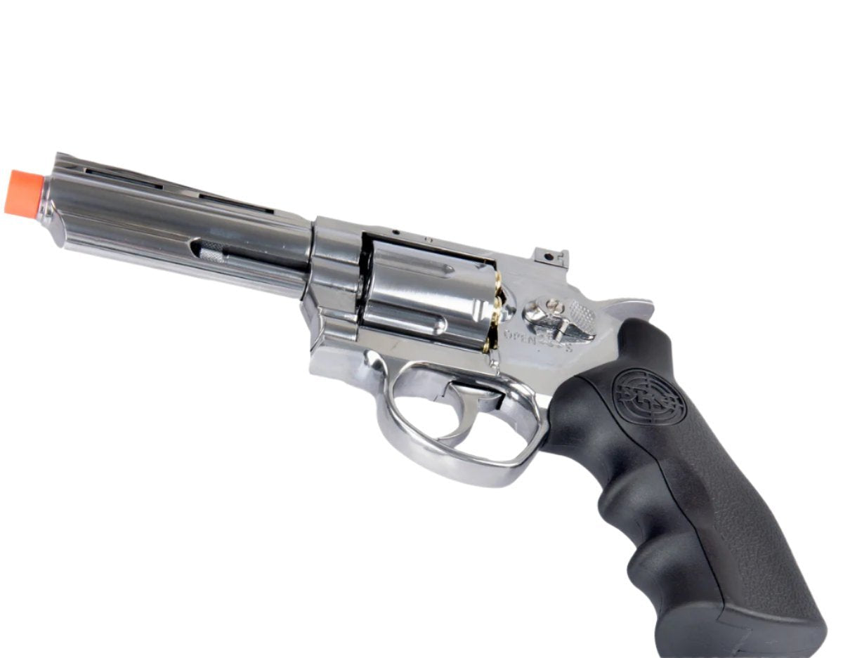 SRC SRC 4-Inch Titan Full Metal CO2 Airsoft Revolver - 6 Rounds, Silver, 350 FPS