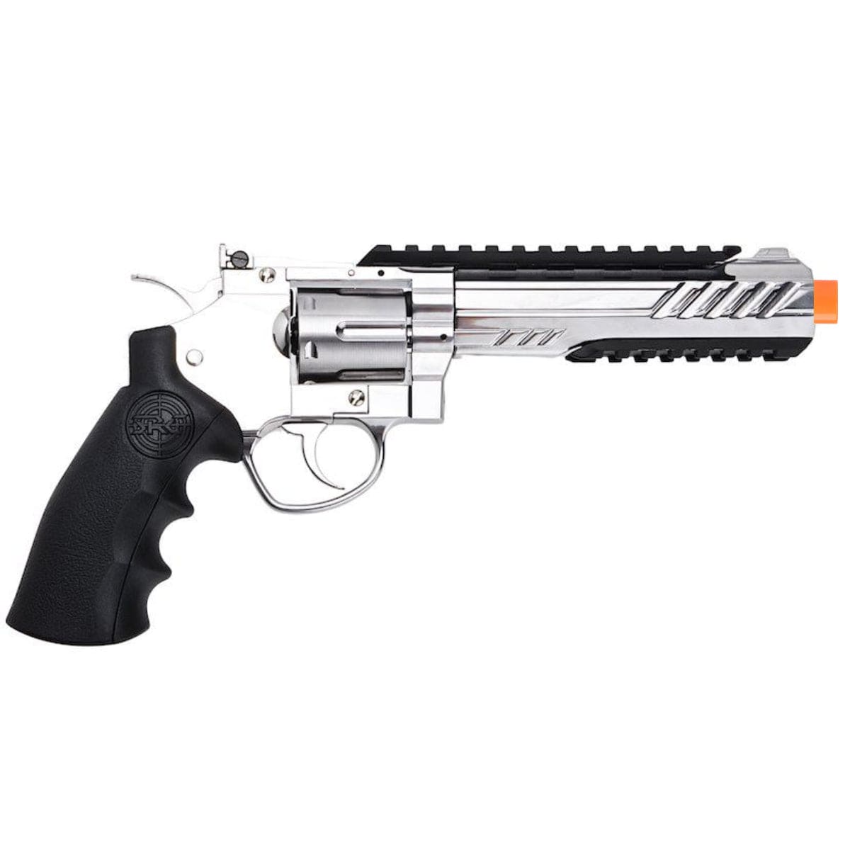 Airsportinggoods SRC SRC 6 INCH TITAN FULL METAL CO2 AIRSOFT REVOLVER SILVER