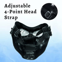 Airsoft Mask SRC Full Face Skull Airsoft Mask V2 Black with Clear Lenses