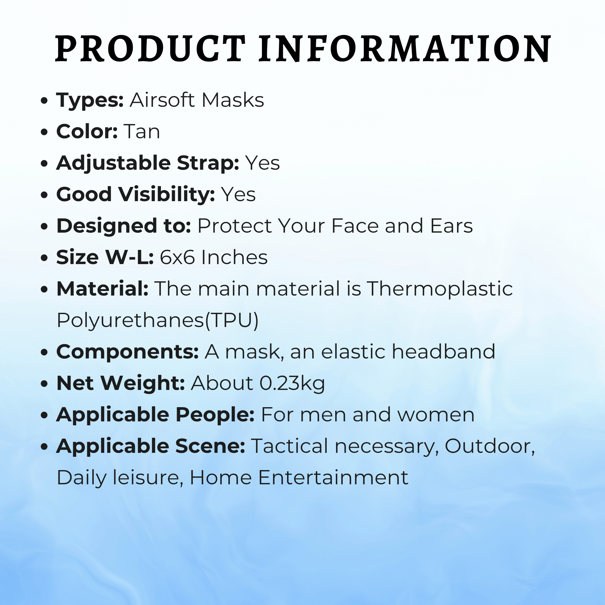 Airsoft Mask SRC Full Face Skull Airsoft Mask V2 Tan with Clear Lenses - P-36-DT1