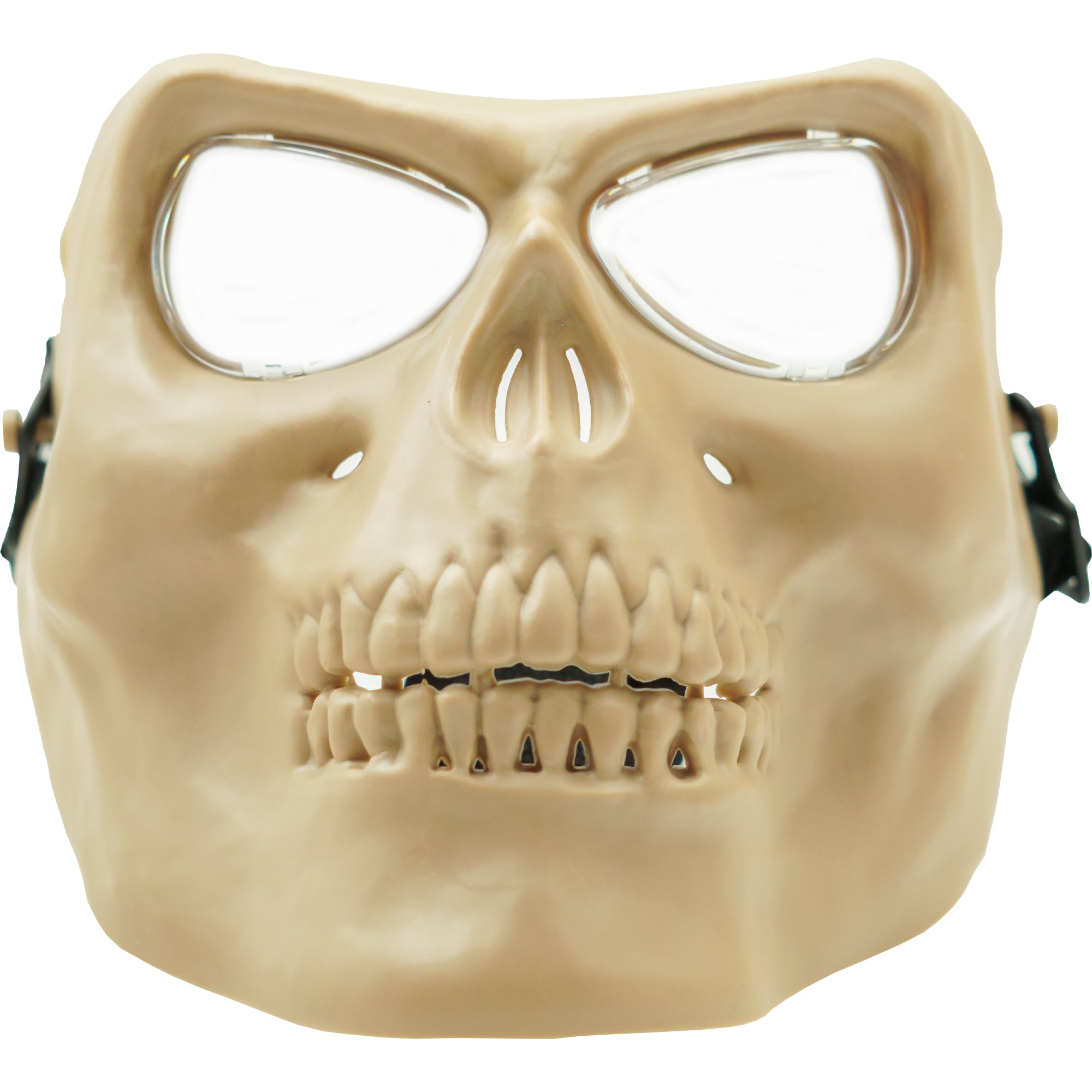Airsoft Mask SRC Full Face Skull Airsoft Mask V2 Tan with Clear Lenses - P-36-DT1