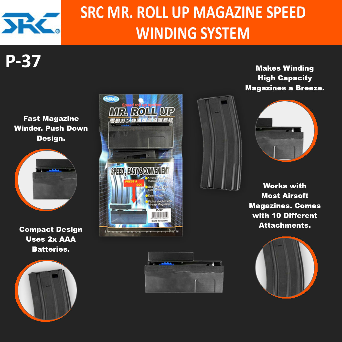 SRC SRC MR. ROLL UP MAGAZINE SPEED WINDING SYSTEM