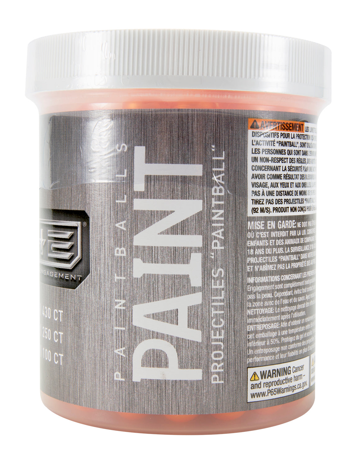 ammo T4E .50 Caliber Orange Paintballs - 250 Count, High-Visibility Training Ammo