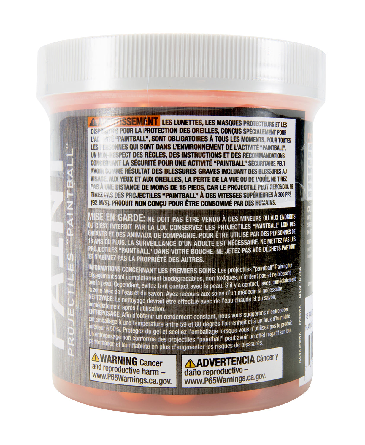 ammo T4E .50 Caliber Orange Paintballs - 250 Count, High-Visibility Training Ammo