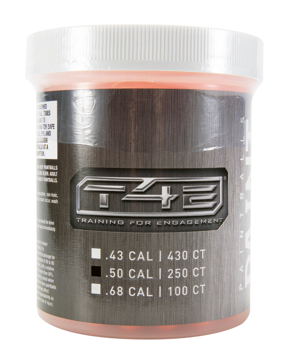 ammo T4E .50 Caliber Orange Paintballs - 250 Count, High-Visibility Training Ammo