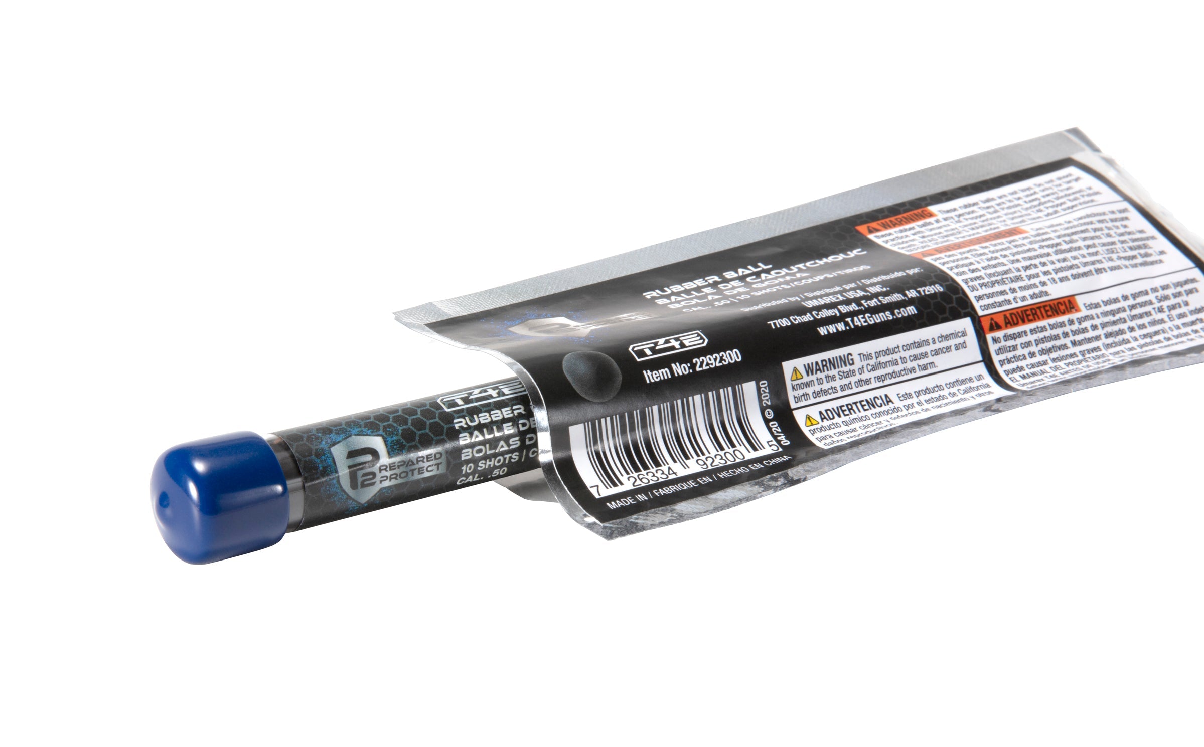 T4E, UMAREX USA T4E P2P .50 Cal Rubber Ball Rounds- 10 CT
