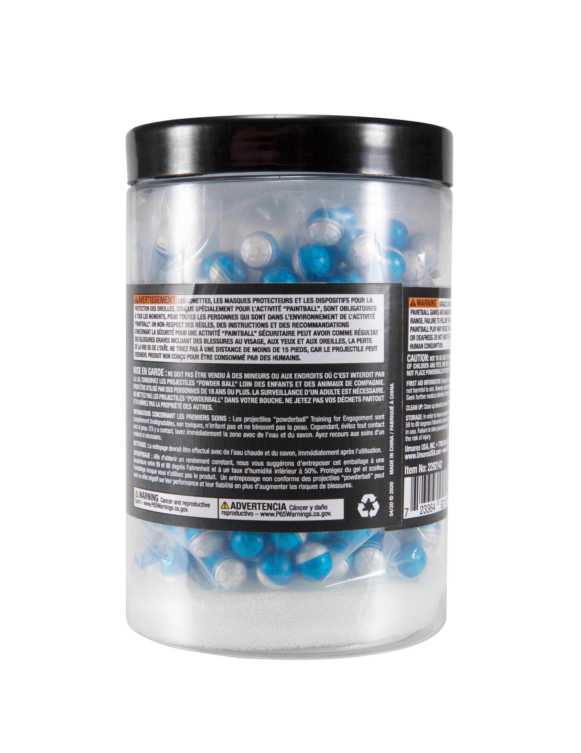 ammo T4E Powder Ball .43 Cal - Blue and White, 500 Count, Inert Powder-Filled Projectiles for Tactical Training