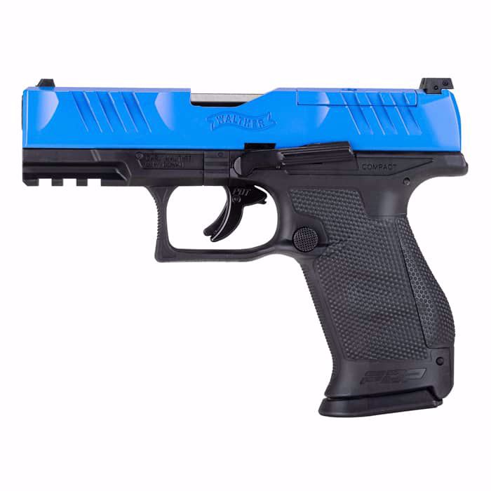 T4E, UMAREX USA T4E Walther PDP Compact .43 Optic Ready Blue Slide | CO2 Blowback Marker