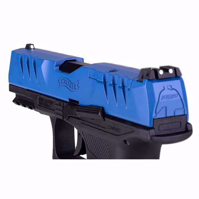 T4E, UMAREX USA T4E Walther PDP Compact .43 Optic Ready Blue Slide | CO2 Blowback Marker