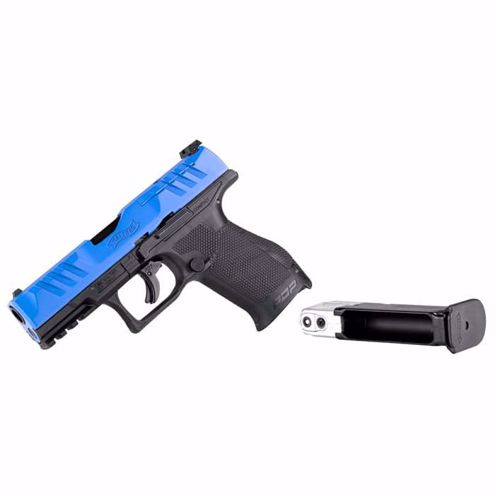 T4E, UMAREX USA T4E Walther PDP Compact .43 Optic Ready Blue Slide | CO2 Blowback Marker