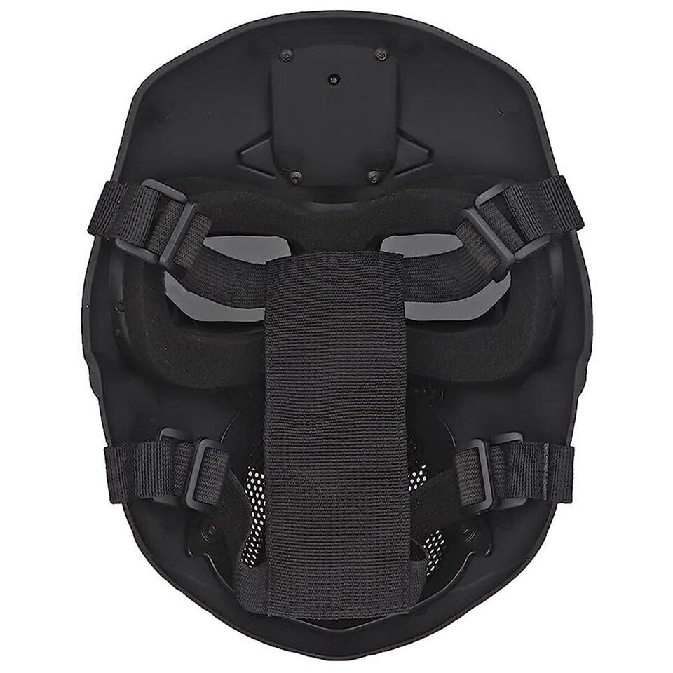WOSPORT TACTICAL FULL-FACE MASK WITH NIGHT HEADGEAR BLACK FOR AIRSOFT