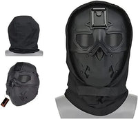 WOSPORT TACTICAL FULL-FACE MASK WITH NIGHT HEADGEAR BLACK FOR AIRSOFT