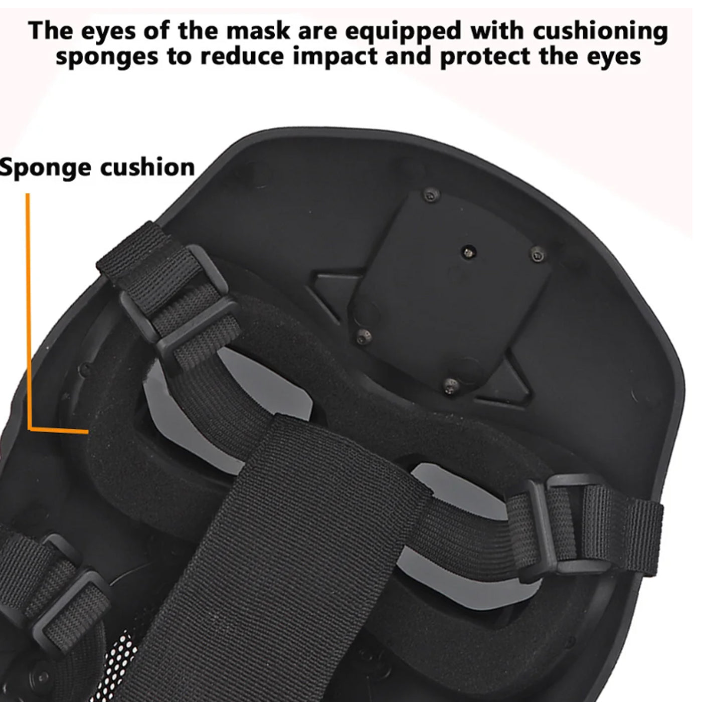 WOSPORT TACTICAL FULL-FACE MASK WITH NIGHT HEADGEAR BLACK FOR AIRSOFT