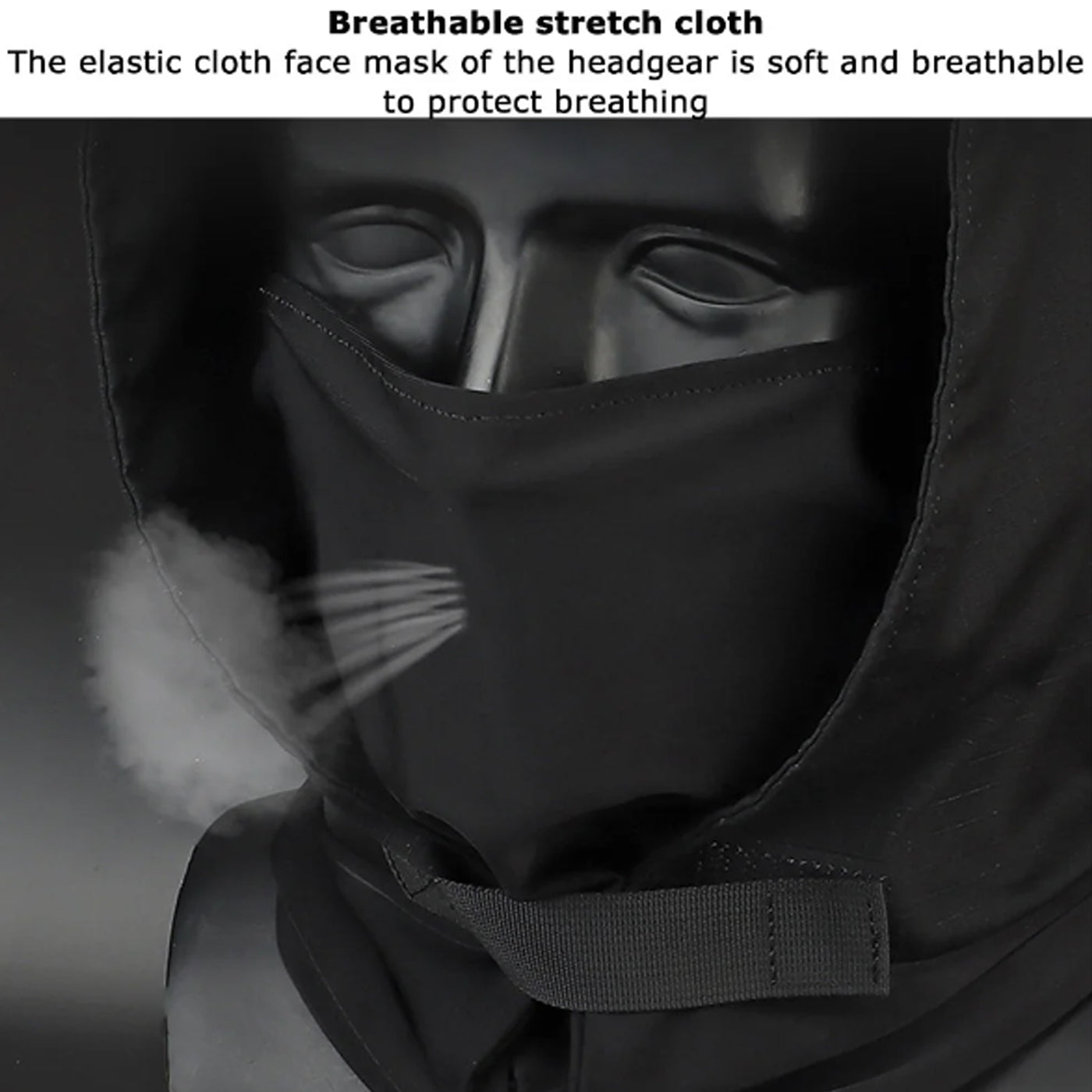 WOSPORT TACTICAL FULL-FACE MASK WITH NIGHT HEADGEAR BLACK FOR AIRSOFT