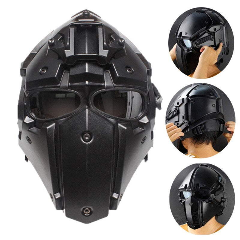 WOSPORT THB TACTICAL HELMET WITH NVG SHROUD AND TRANSFER BASE HL-90-BK