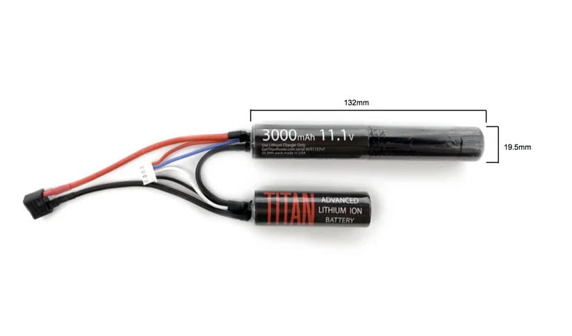 VALKEN Titan 11.1v 3000mAh Nunchuck Airsoft Battery T-Plug – Dean Connector