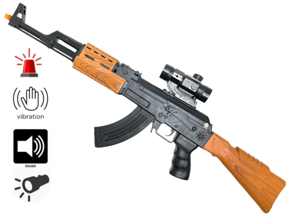 Trimex Toy Gun for Kids - AK47 Rifle Army Force Vibrational Automatic