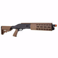 Airsoft Shotgun Tri-Shot Semi Auto CO2 Airsoft Shotgun 340 FPS (Black/Tan) - Elite Force