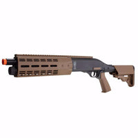 Airsoft Shotgun Tri-Shot Semi Auto CO2 Airsoft Shotgun 340 FPS (Black/Tan) - Elite Force