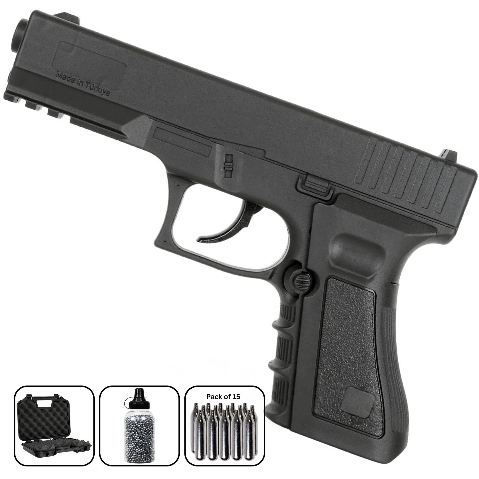 Air Guns TX17 CO2 Air Pistol 4.5mm Bundle Set - Trimex Arms