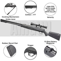 Air Rifle Umarex Synergis 12-shot Under Lever Air Rifle .177 With Scope