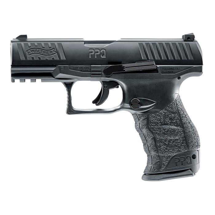 T4E, UMAREX USA Umarex T4E Walther PPQ .43 Caliber CO2-Powered Training Pistol - 8 Rounds, Paintball Gun Marker, Black