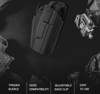 WOSPORT UNIVERSAL HOLSTER 35 STANDARD 83 RIGHT HAND BLACK