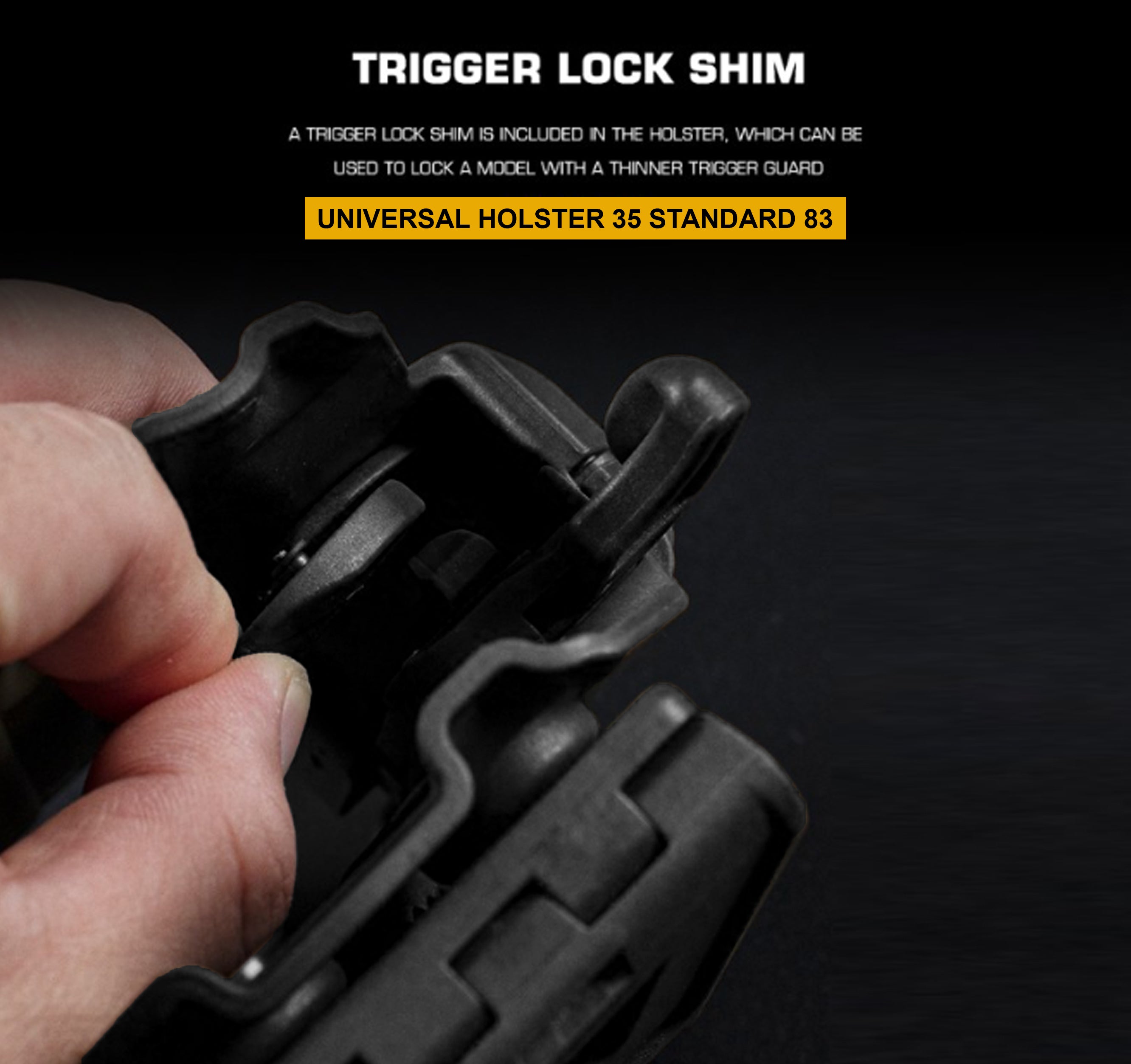 WOSPORT UNIVERSAL HOLSTER 35 STANDARD 83 RIGHT HAND BLACK