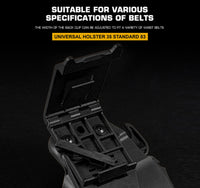 WOSPORT UNIVERSAL HOLSTER 35 STANDARD 83 RIGHT HAND BLACK