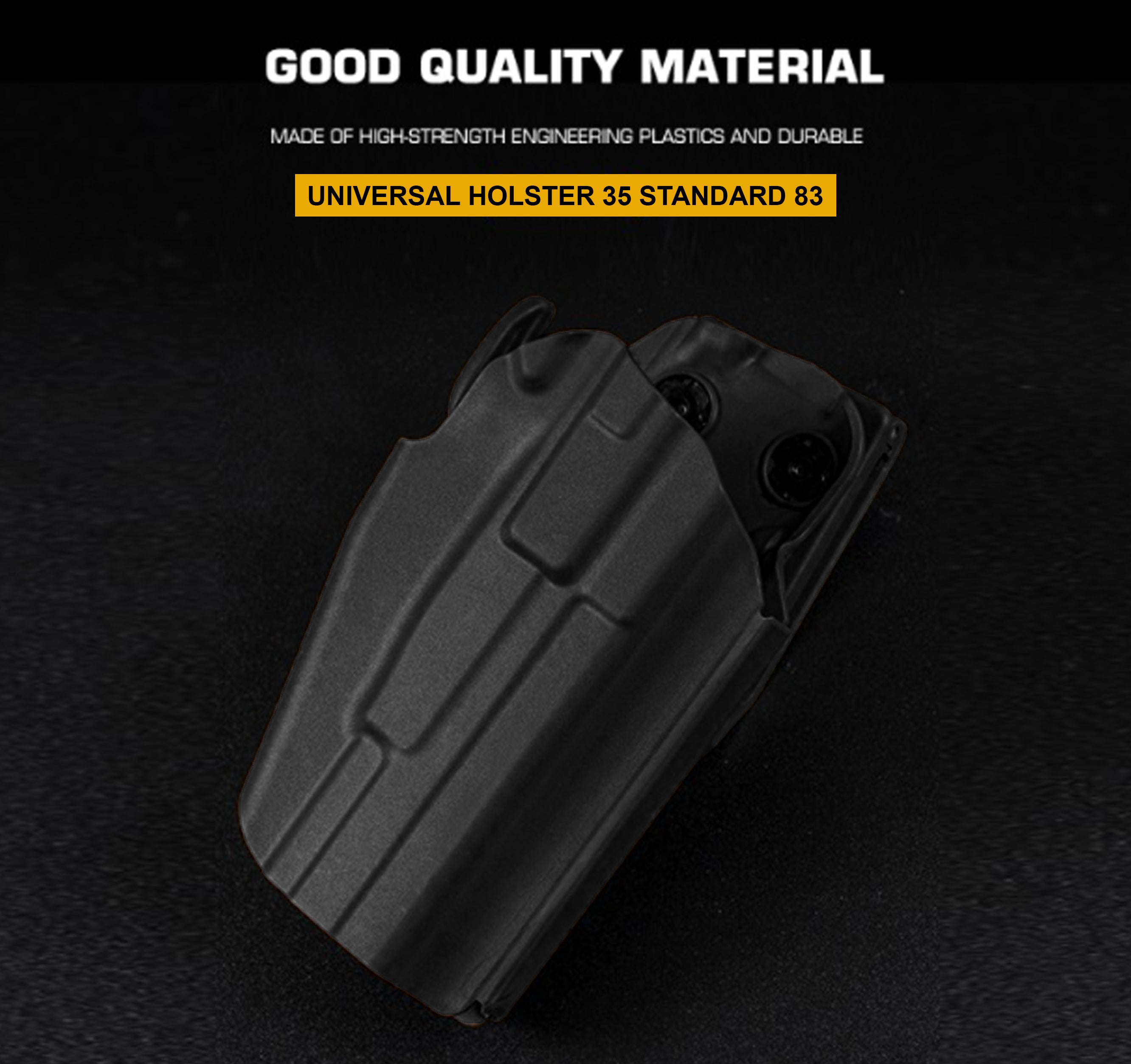 WOSPORT UNIVERSAL HOLSTER 35 STANDARD 83 RIGHT HAND BLACK