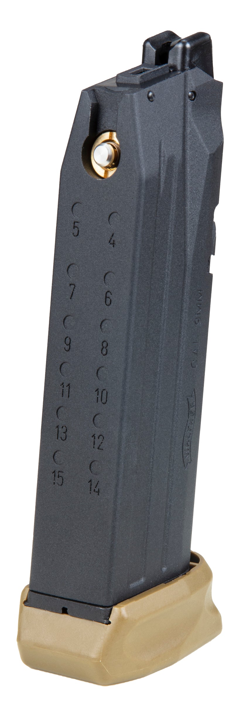 Walther Walther PPQ GBB 6mm Blowback Airsoft Pistol - 22 Rounds, Dark Earth Brown