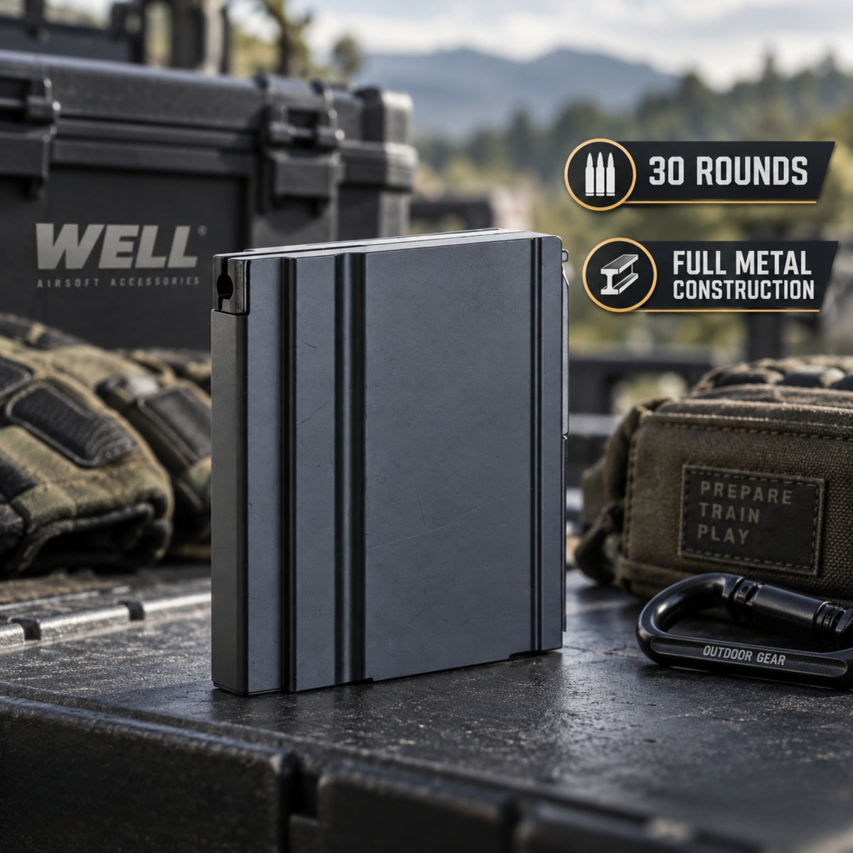 Airsoft Rifle Magazine WELL 30rd Magazine for MB4404, MB4405, MB4410 & MB4411 Airsoft Sniper Rifles