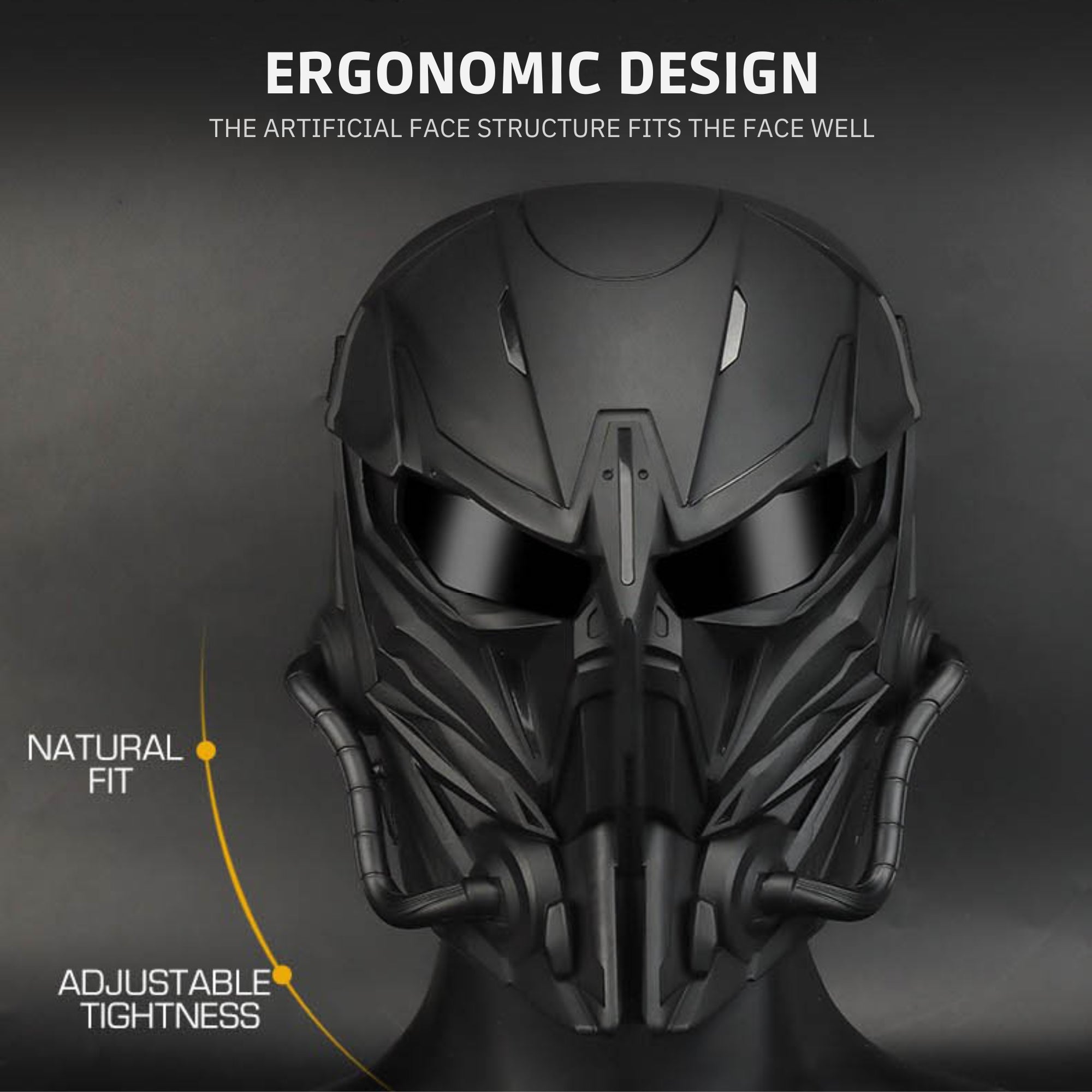 Airsoft Mask Wosport Chastener II Predator Airsoft Mask - Black