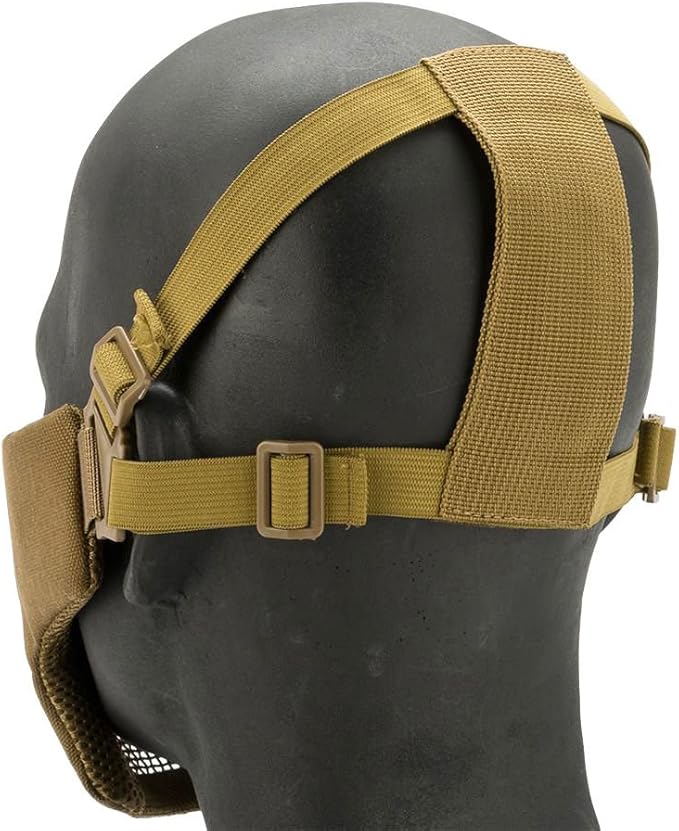 WoSport Wosport Half-Skull Airsoft Mesh Mask for Lower Face Protection.