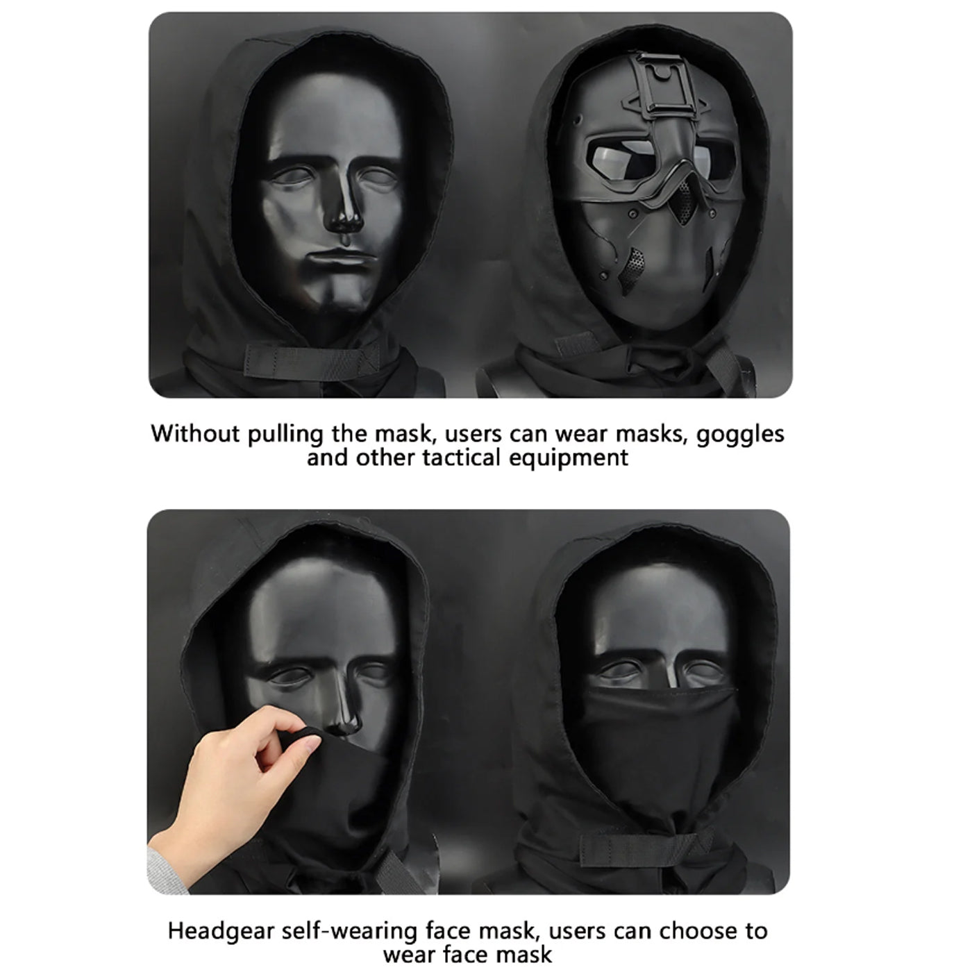 Airsoft Mask Wosport Skull Messenger Adjustable Airsoft Mask